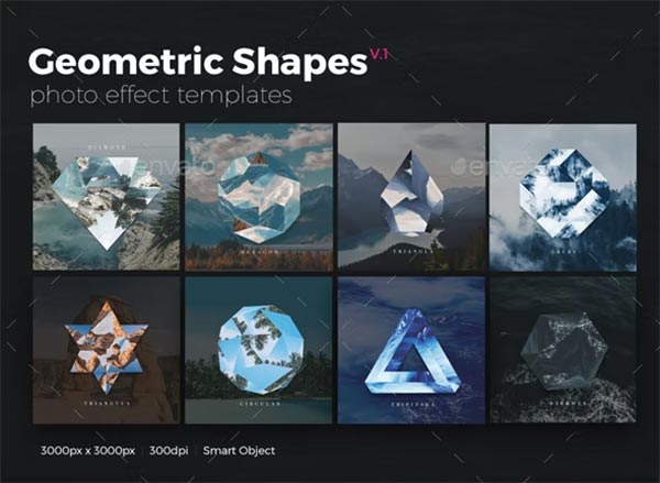 Geometric Shapes Photo Templates