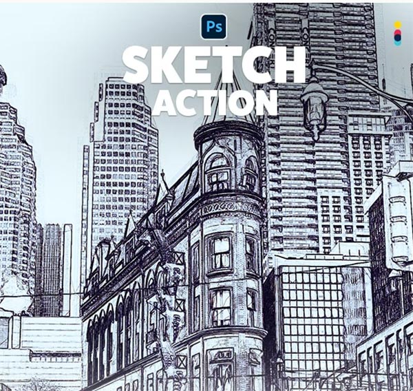 Sketch Photoshop Action Effect Action