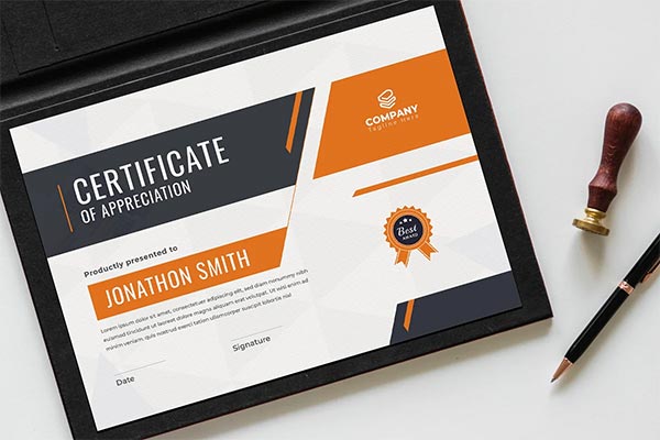 Clean Certificates Template Designs