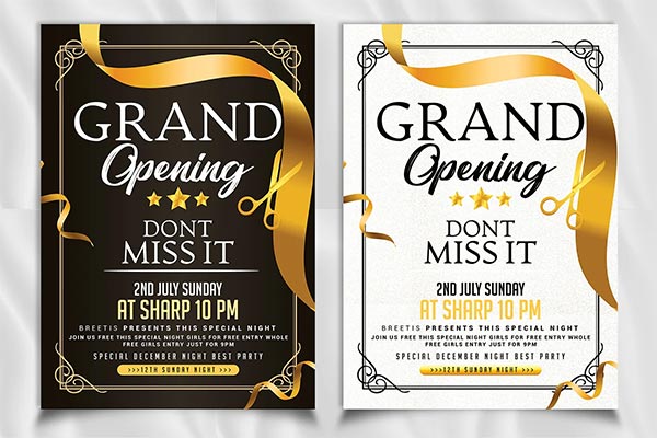 Grand Opening Event Flyer PSD Template