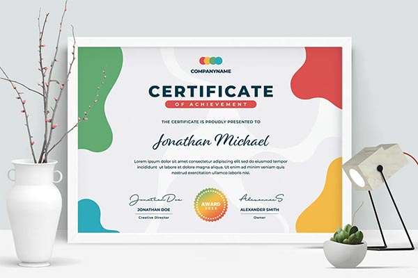 Commercial Certificate Template