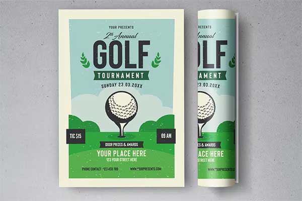 Golf Tournament Event Flyer Template