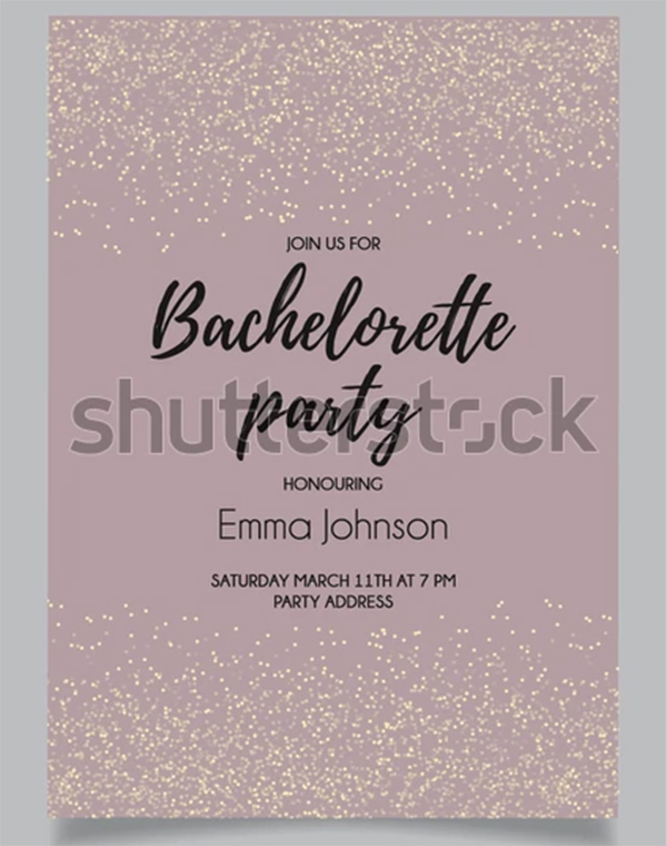 Bachelorette Party Vector Invitations