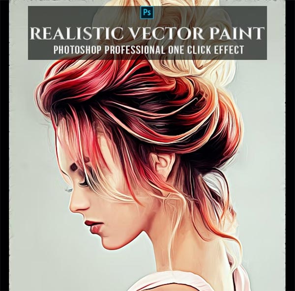 Realistic Vector Painting Photoshop Action