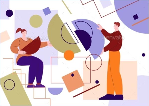 Geometric Shapes Business Metaphor