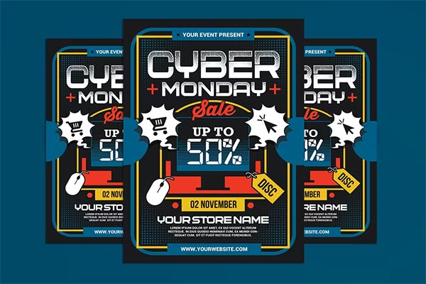 Cyber Monday Sale Print Flyers
