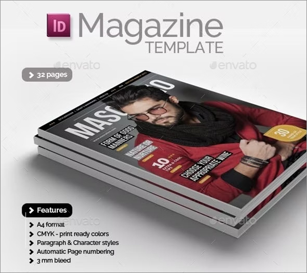 Men Masculino Magazine Template
