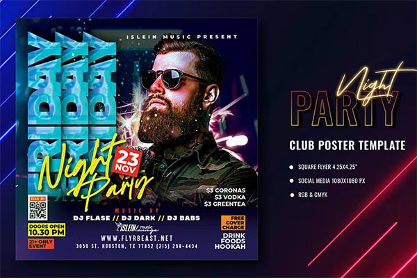 Night Club Event RGB & CMYK Flyer