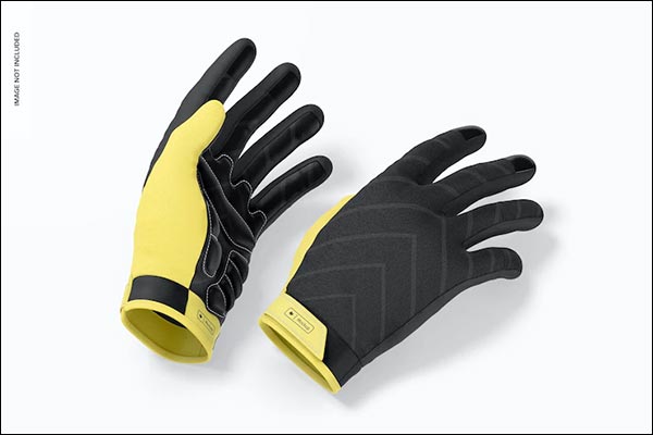 Free Cycling Gloves Mountain Mockup
