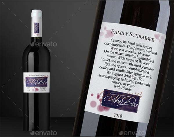 Modern Wine Label Premium