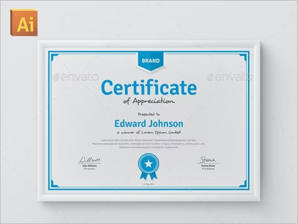Clean Modern Certificate Template