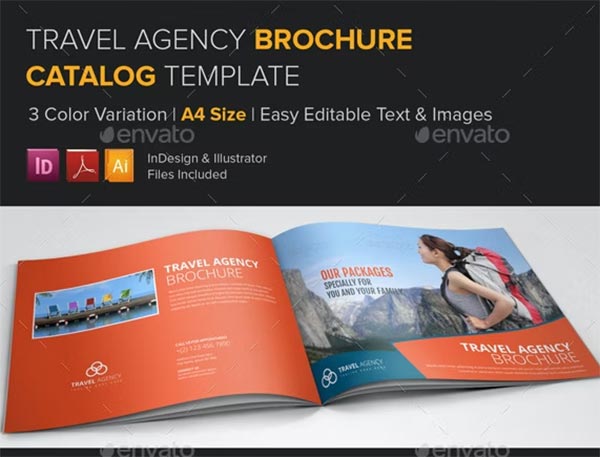 Travel Agency Brochure Catalog PSD Template