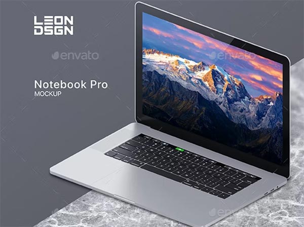 Notebook and Laptop Mockup