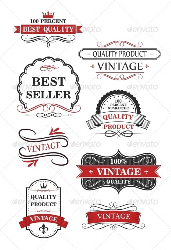 Collection of Vintage Wine Labels