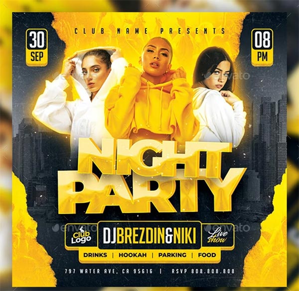 Best Night Club Party Flyer Template