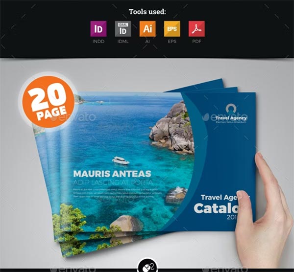 Travel Agency Brochure Catalog InDesign INDD Template