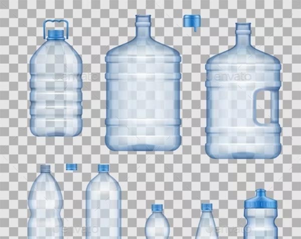 Water Bottles and Containers Mockups