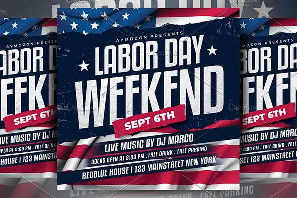 Labor Day Weekend Flyer Template
