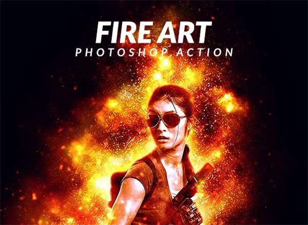 Fire Art Photoshop Action