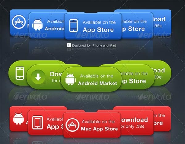 App Download Buttons Template