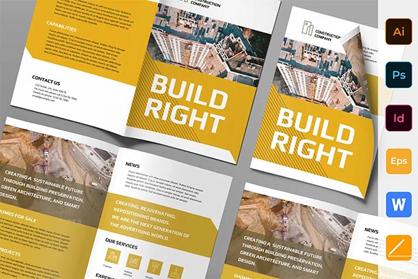 Construction Company Brochure Bifold
