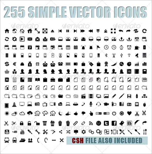 Simple Vector Icons Template