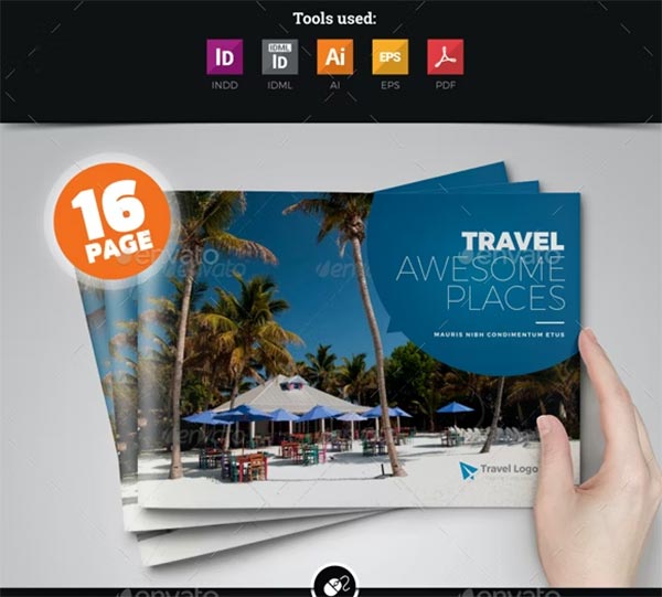 Travel Agency Brochure Catalog Vector EPS Template