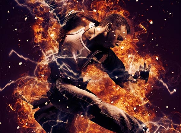 Fire Explosion Photoshop Action