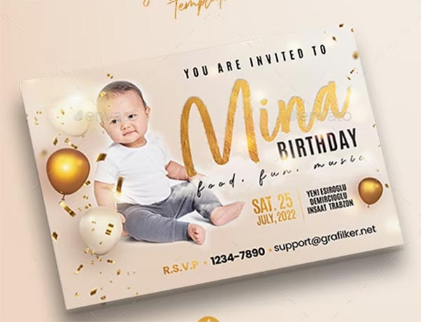 Baby Event Flyer Template Design