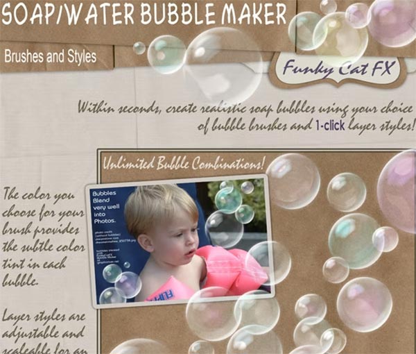 Bubble Maker PSD Brush style