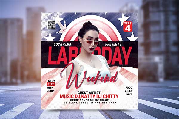 Labor Day Flyer Design Template