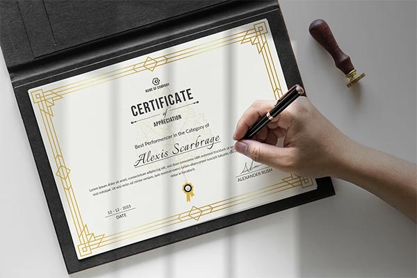 Multipurpose Certificate PSD Templates