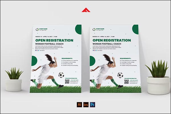 Soccer Customize PSD Flyer