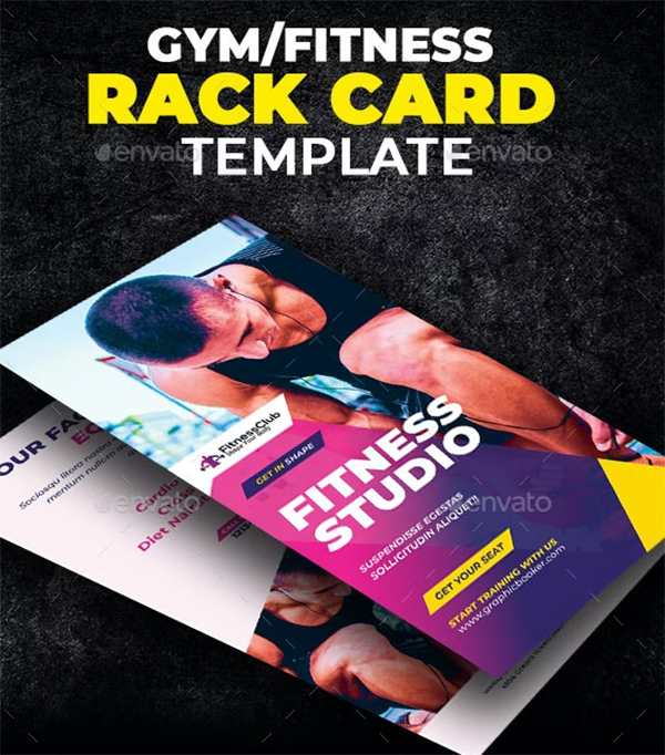 Yoga & Fitness Rack Card Template