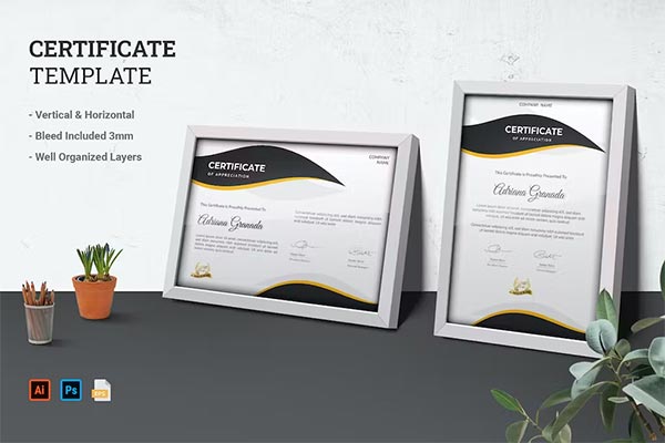 Modern Certificate Template Design