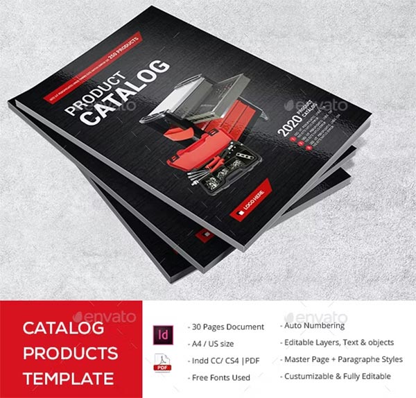 Products Catalog Template Design