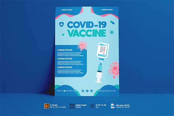 Covid Vaccine PSD Flyer
