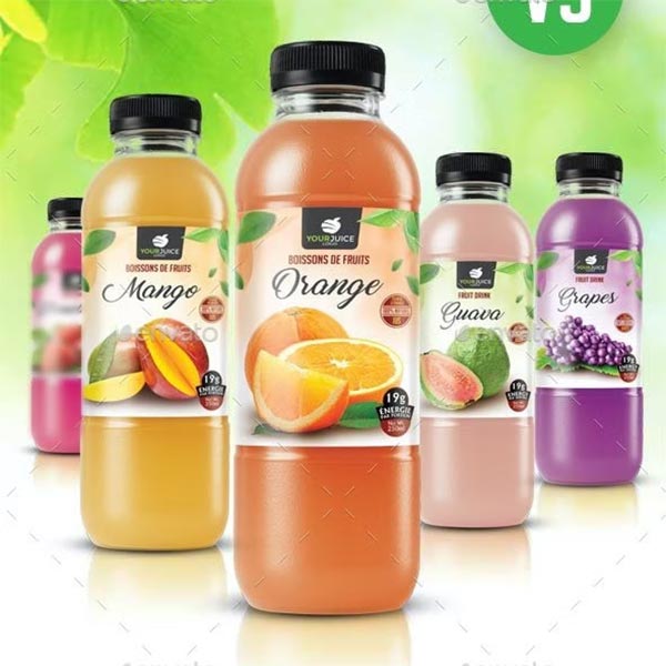Juice Bottle Label Design Template