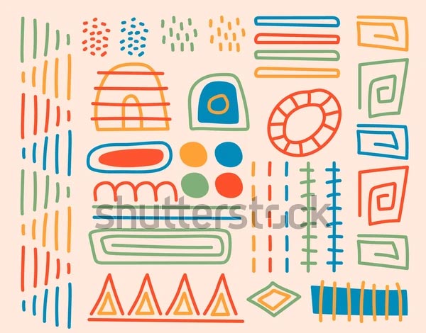 Geometric Vector Shapes and Lines Template