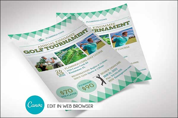 Retro Golf Tournament Flyer