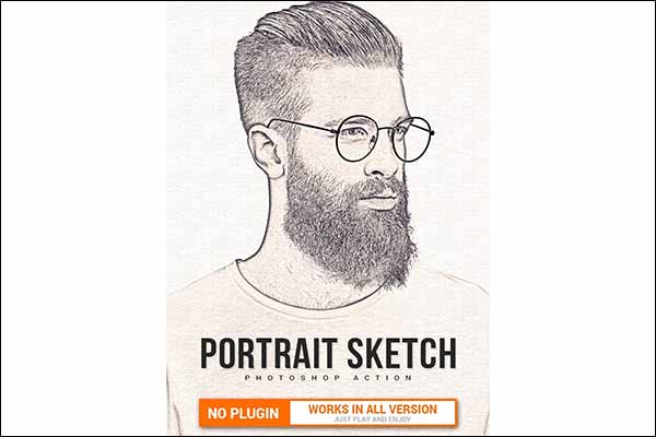 Portrait Sketch Photoshop Print Action