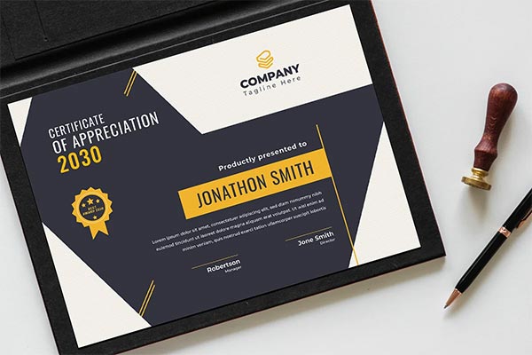 Modern Certificate of Appreciation Template