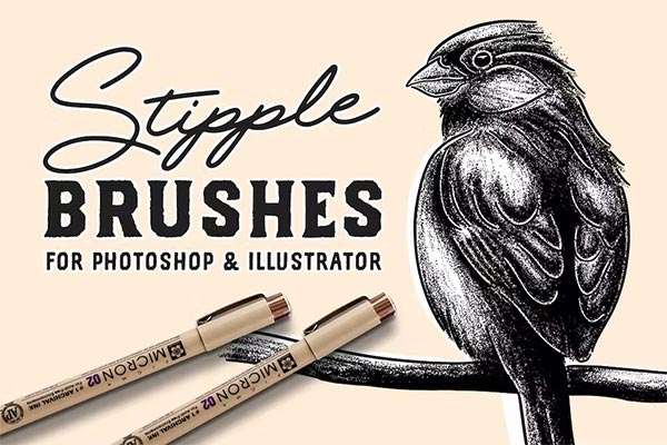 Stipple Brushes Photoshop and Illustrator