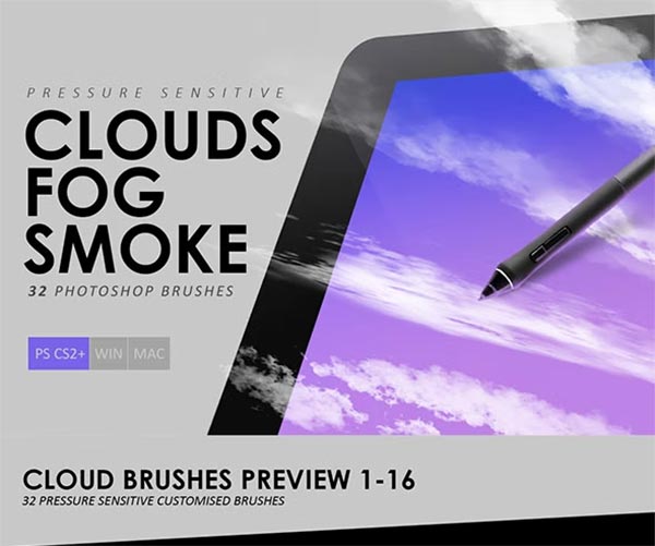 Clouds & Fog & Smoke Photoshop Brushes