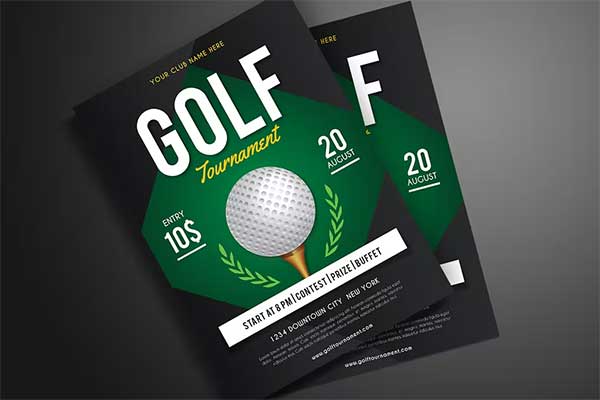 Golf Event CMYK Flyer Template