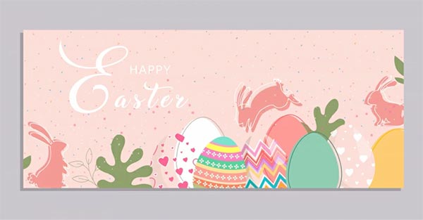 Free Vector Happy Easter Banner Template