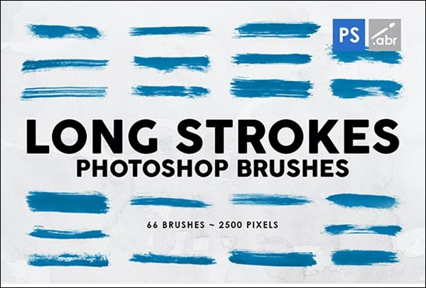 Long Strokes Photoshop Stamp Brushes