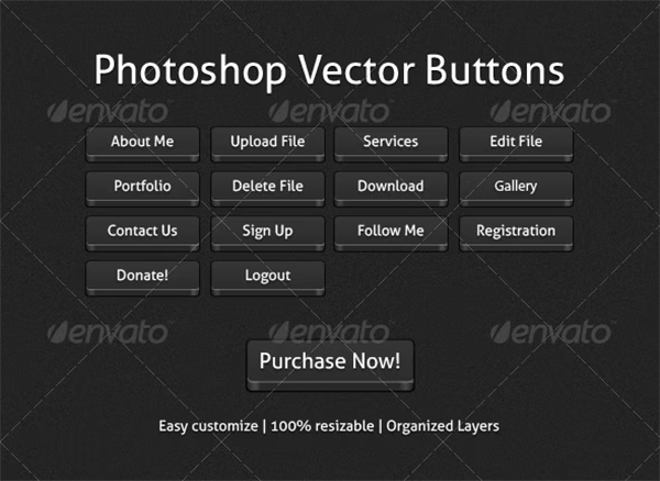 Photoshop Vector Buttons Template