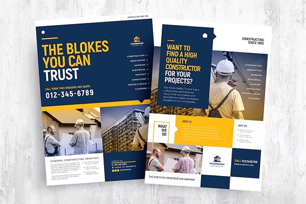 Construction Brochure & Flyer Templates