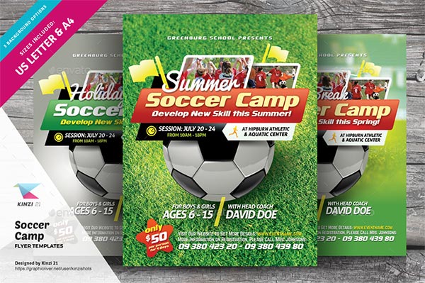 Soccer Camp Flyer Templates